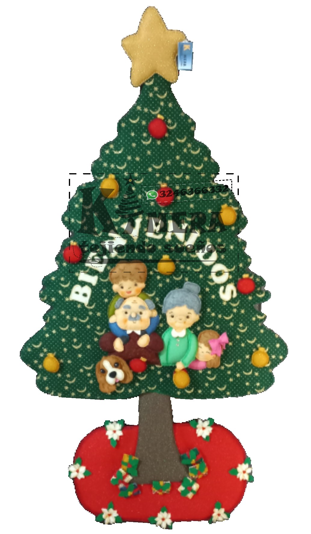 Molde Arbol de navidad en pendon