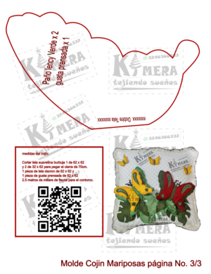 Molde Cojin Mariposas