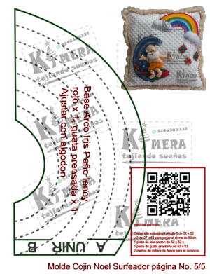 Molde Cojin Noel Surfeador