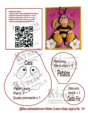 Moldes Cuadros de Animales (Abeja)