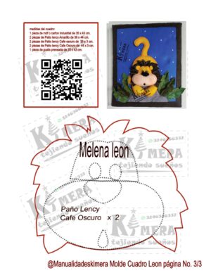 Moldes Cuadros Animales de la jungla (Leon)