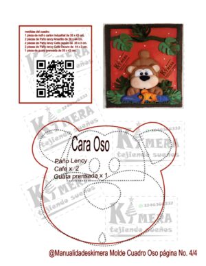 Moldes Cuadros Animales de la jungla (Oso)